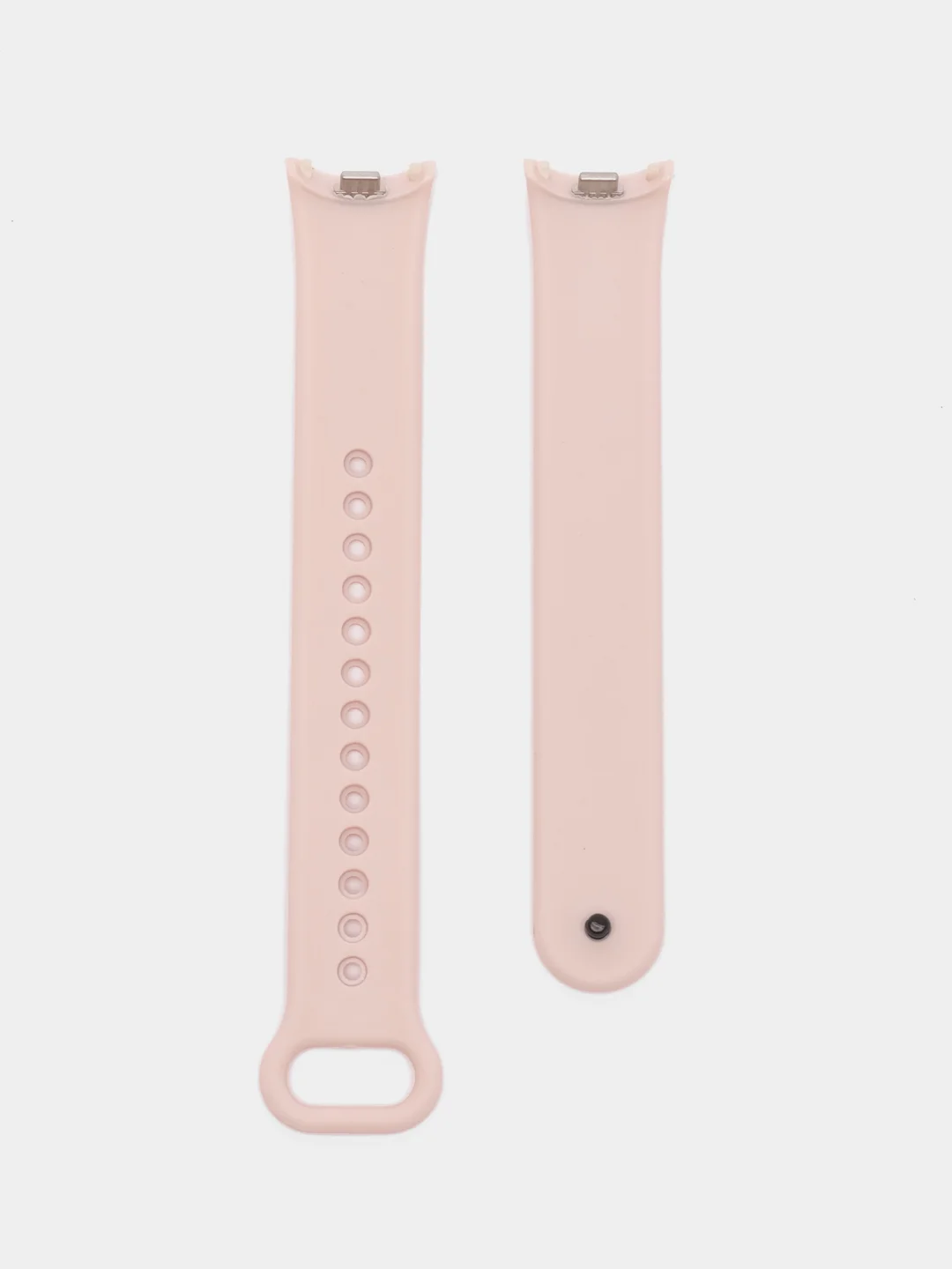 Розовый силиконовый ремешок с металлическим креплением для Xiaomi Mi Band 8