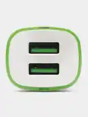 Белый азу с кабелем, Type-C, 2.4А, 2 USB, автомобильное зарядное устройство