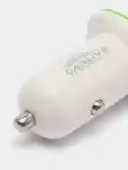 Белый азу с кабелем, Type-C, 2.4А, 2 USB, автомобильное зарядное устройство