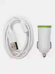 Белый азу 2.1А с кабеле Lightning/1.2m/Автомобильное зарядное устройство
