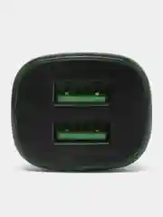 Черный азу с кабелем, Type-C, 2.4А, 2 USB, автомобильное зарядное устройство