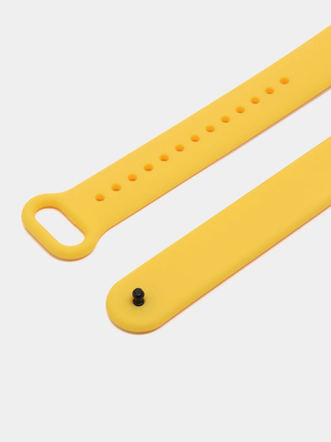 Желтый силиконовый ремешок с металлическим креплением для Xiaomi Mi Band 8