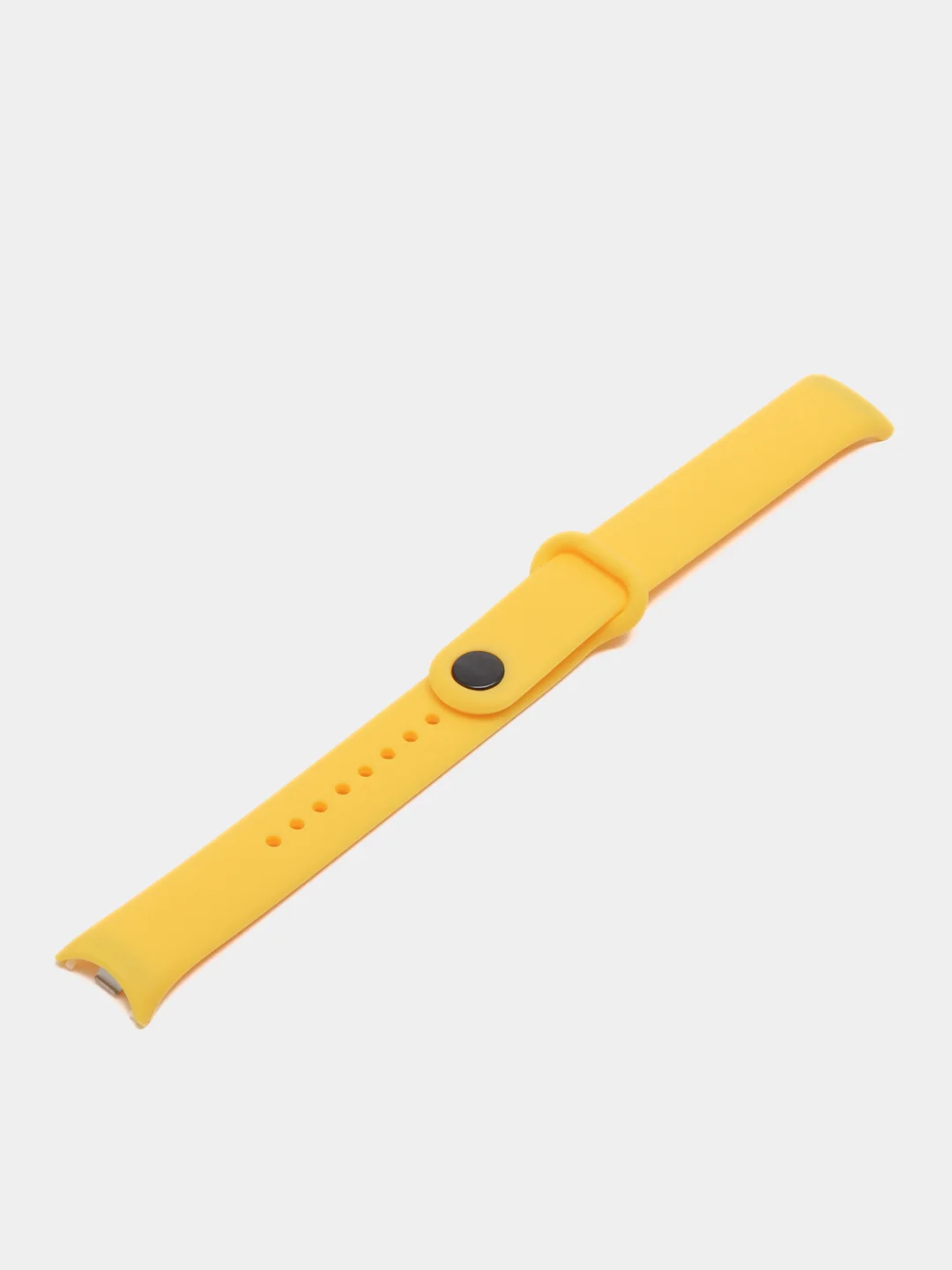 Желтый силиконовый ремешок с металлическим креплением для Xiaomi Mi Band 8