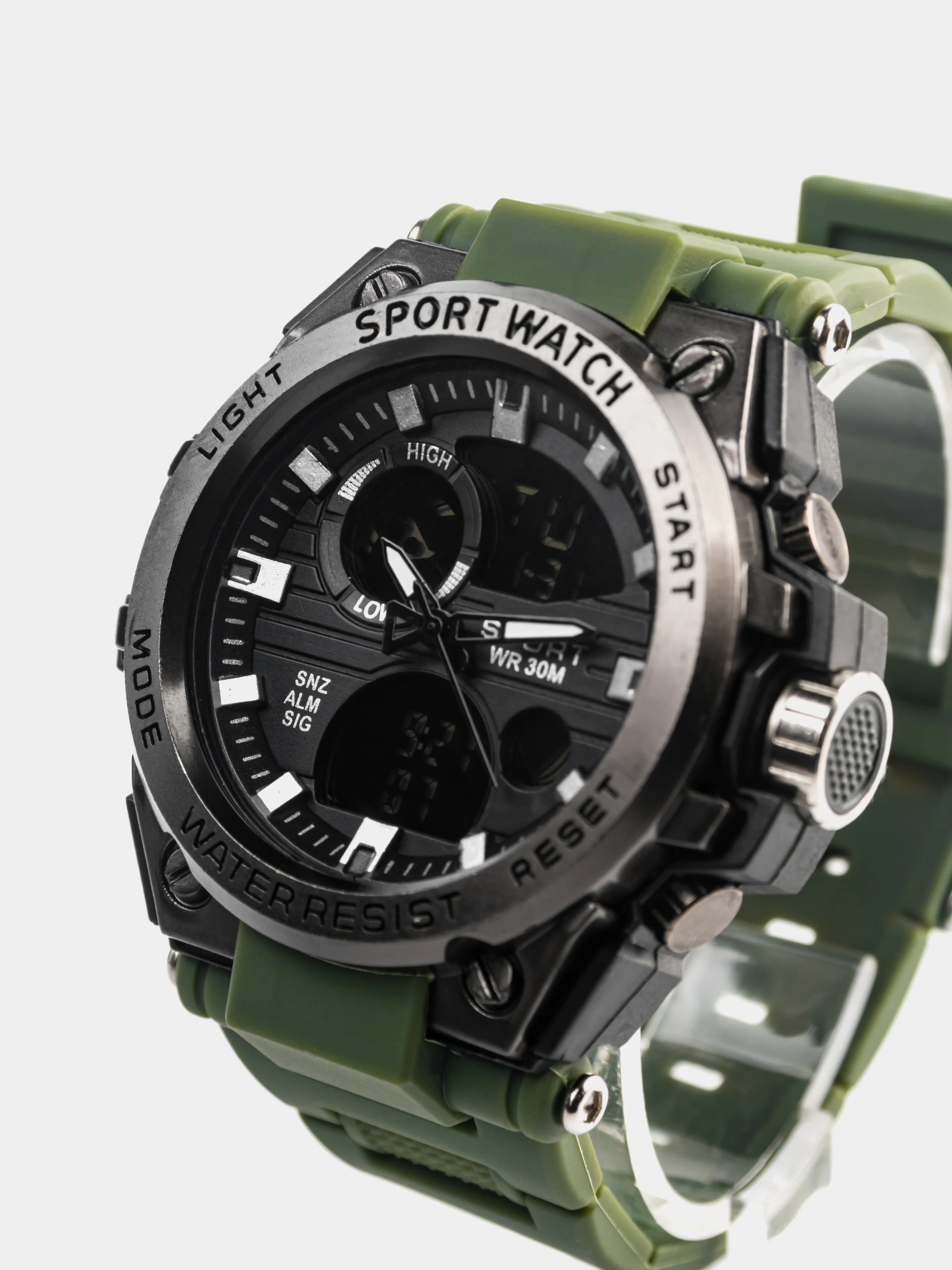 Зеленый часы мужские наручные электронные SPORTWATCH 2