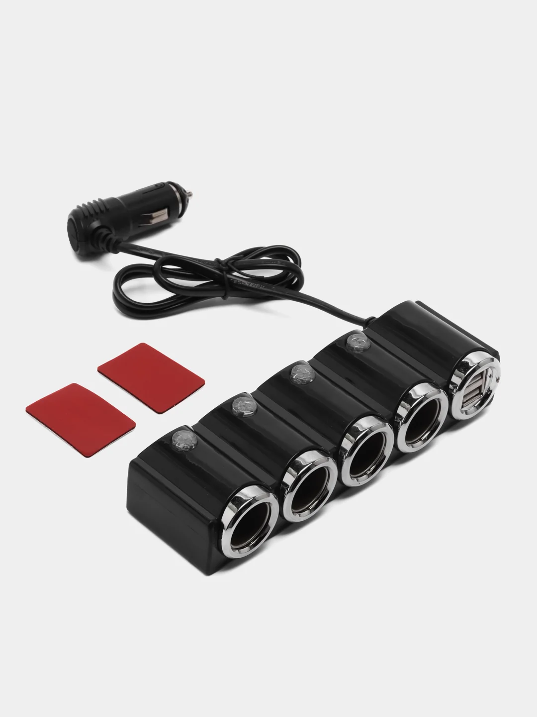 Автомобильный разветвитель OLESSON 1504, на 4 гнезда, 12/24В, + 2 гнезда USB