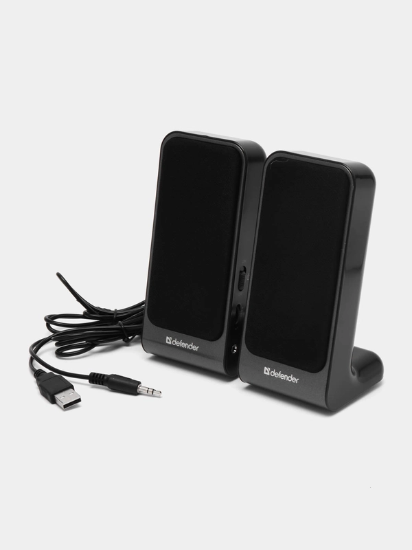 Колонки компьютерные Defender Spk-225, 2.0, 4 Вт, пластик, черные, 513424