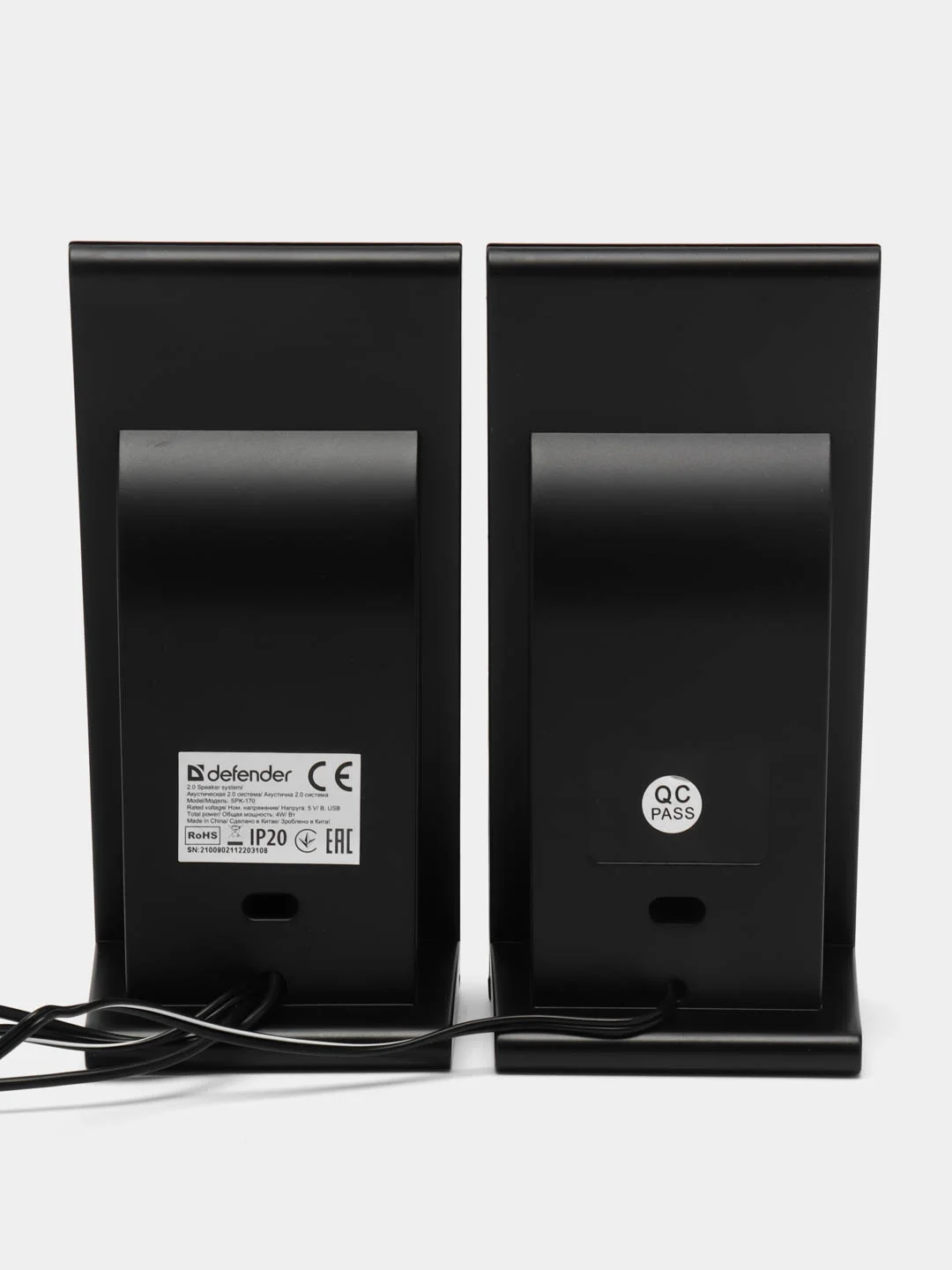 Колонки компьютерные Defender Spk-165/170, 2.0, 2х2 W, разъем для наушников, 510479