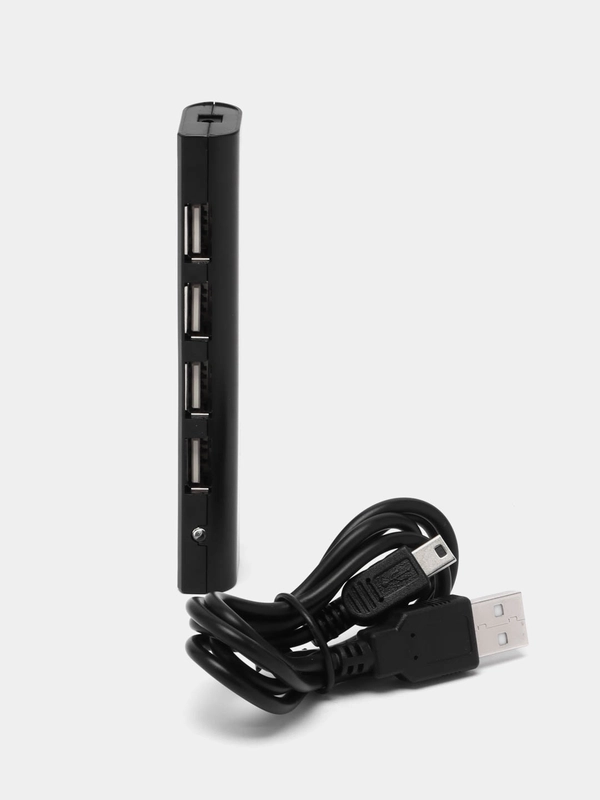 Хаб Defender Quadro Promt, Usb 2.0, 4 порта, порт для питания, черный, 83200, 512028