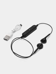 Наушники с микрофоном (гарнитура) Red Line Bhs-01, Bluetooth, беспроводные, черные, 512735