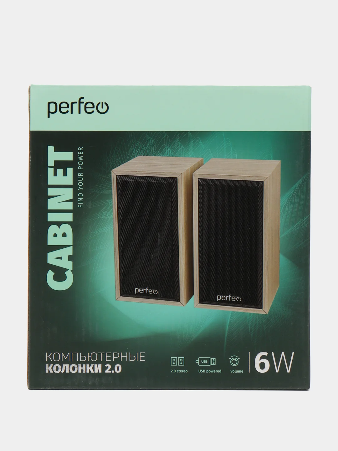 Белый колонки для компьютера Perfeo Cabinet 2.0