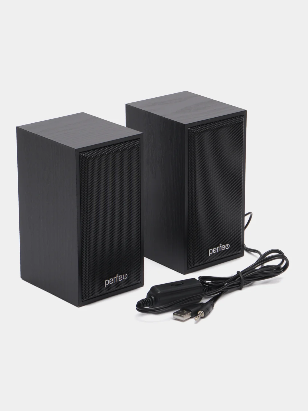 Черный колонки для компьютера Perfeo Cabinet 2.0