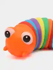 Оранжевый антистресс игрушка "Гусеница" радужная