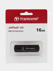 Флешка накопитель для компьютера 16 Gb, Transcend Jet Flash 350, Usb 2.0, черный, 510968