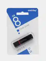 Флешка накопитель для компьютера 8 Gb, Smartbuy Crown, Usb 2.0, черный, 512175