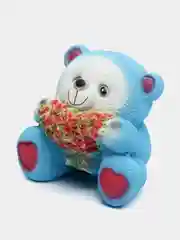 Лазурный копилка статуэтка для денег "Мишка" 20х20 см