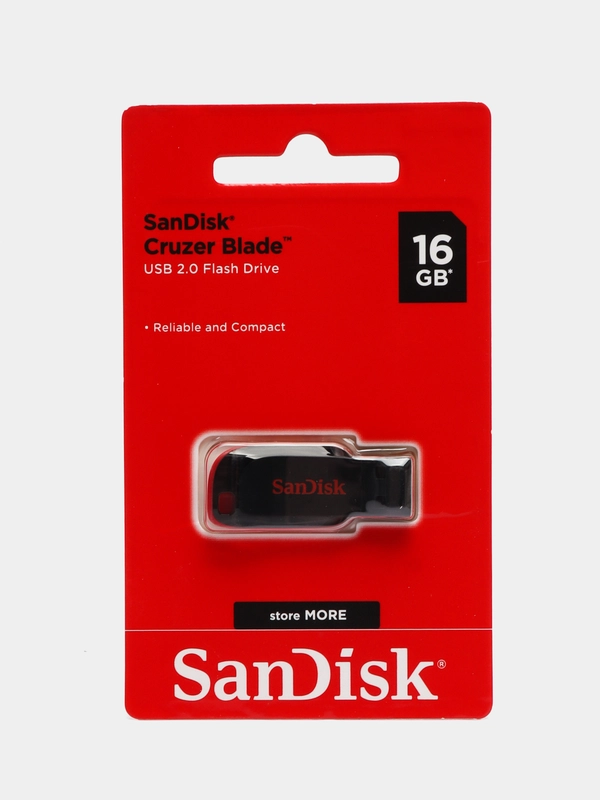 Флешка накопитель для компьютера 16 Gb, Sandisk Cruzer Blade, Usb 2.0, черный, 511579