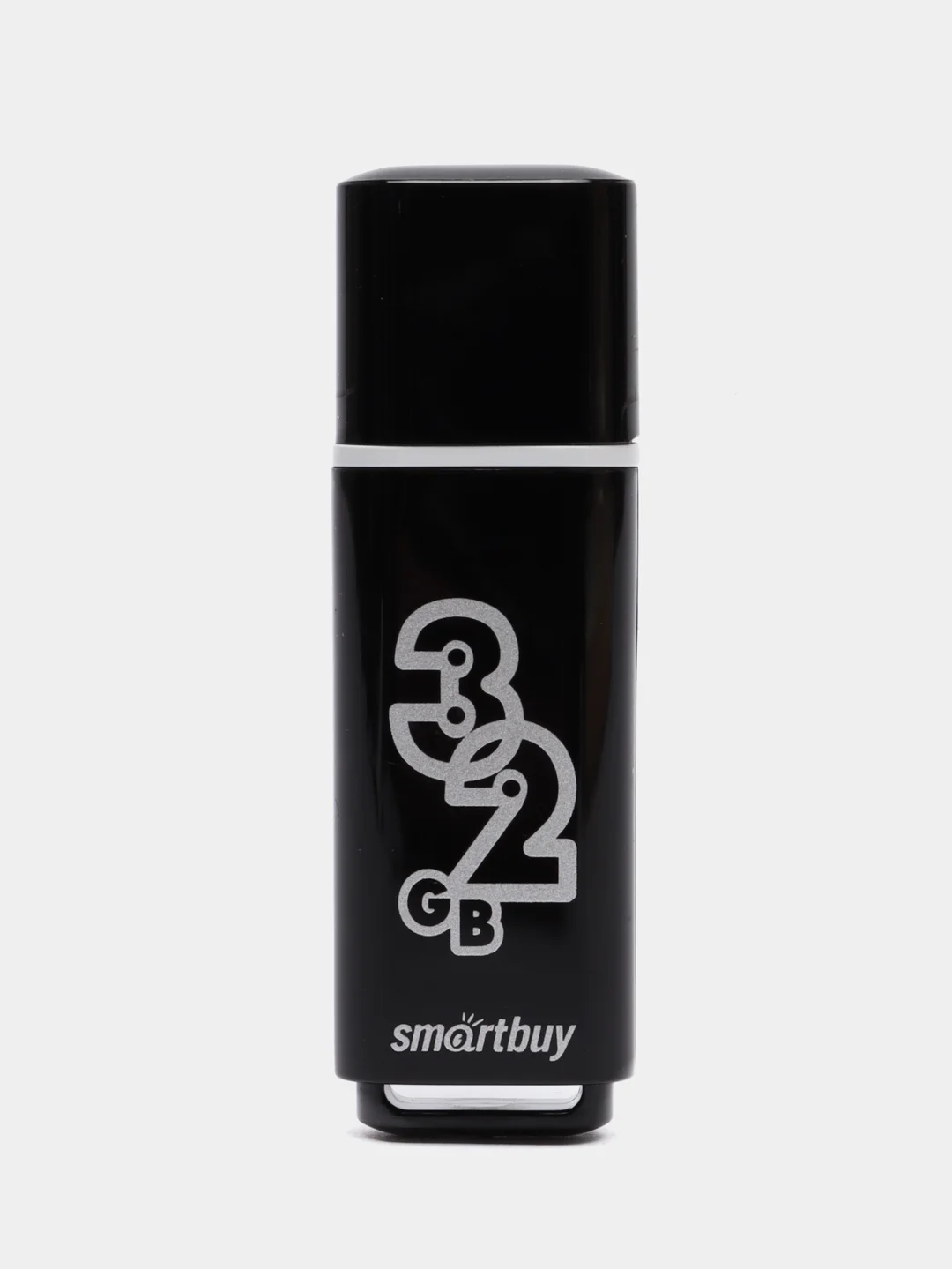 Флешка накопитель для компьютера 32 Gb, Smartbuy Glossy, Usb 2.0, черный, 512776