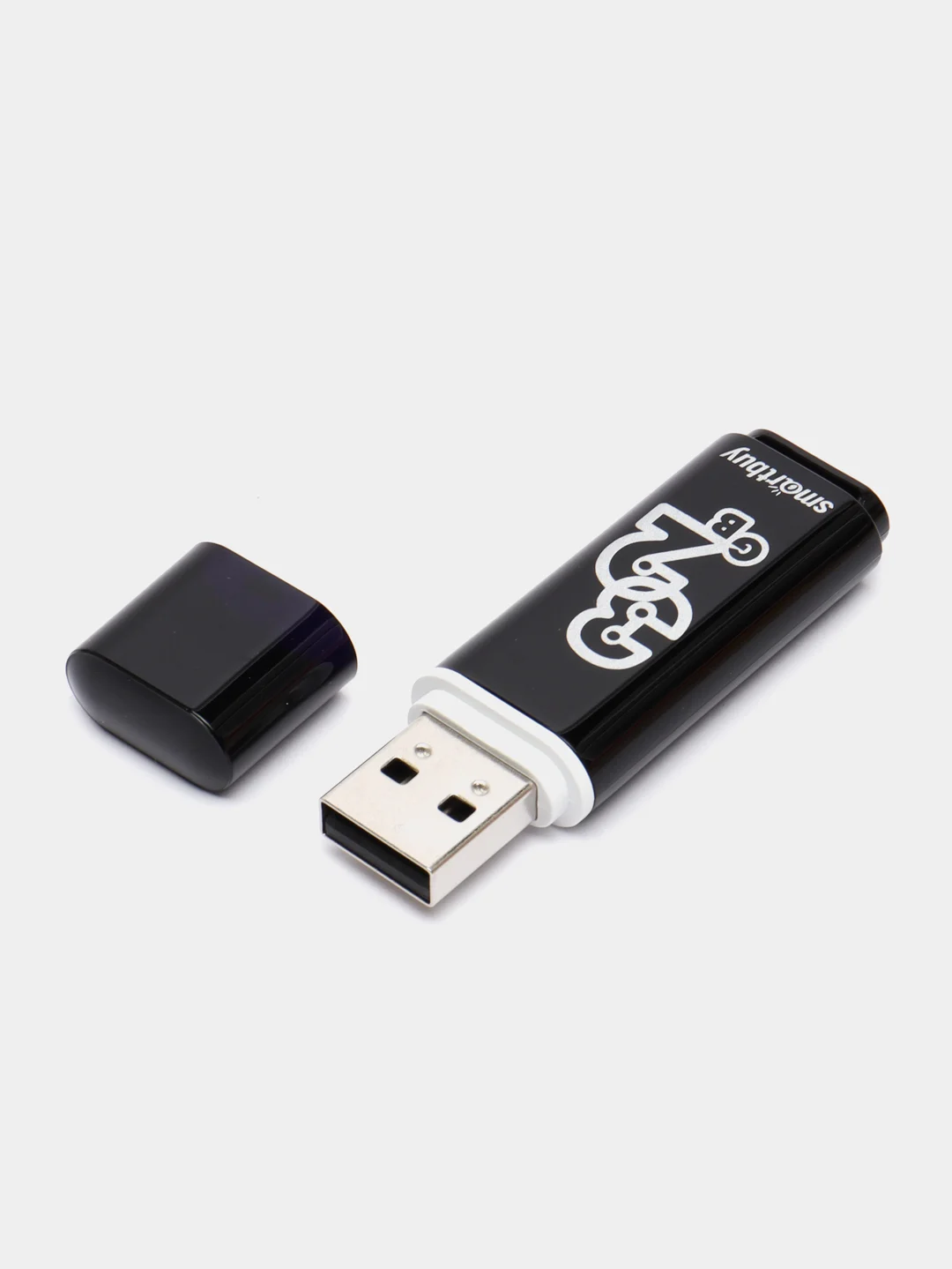 Флешка накопитель для компьютера 32 Gb, Smartbuy Glossy, Usb 2.0, черный, 512776