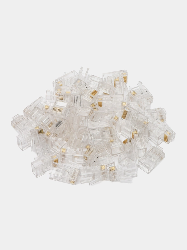 Сквозной коннектор RJ45 для витой пары CAT5E, 50шт RJ-45 CAT 5E