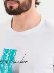 Бежевый меланж мужская футболка с принтом