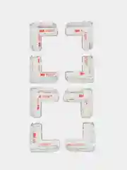 Молочный 4-8 шт, защитные силиконовые уголки КАРТОФАН для мебели, стола, накладки на углы