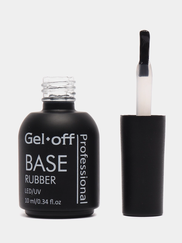 Каучуковое базовое покрытие для ногтей BASE RUBBER, Gel-off Professional, 10 мл