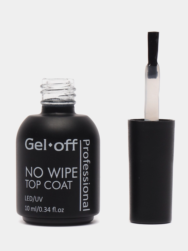 Финишное покрытие для ногтей NO WIPE TOP COAT, Gel-off Professional, 10 мл
