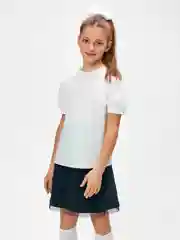 Белый блузка для девочки ACOOLA школьная, прямая, с корткими рукавами