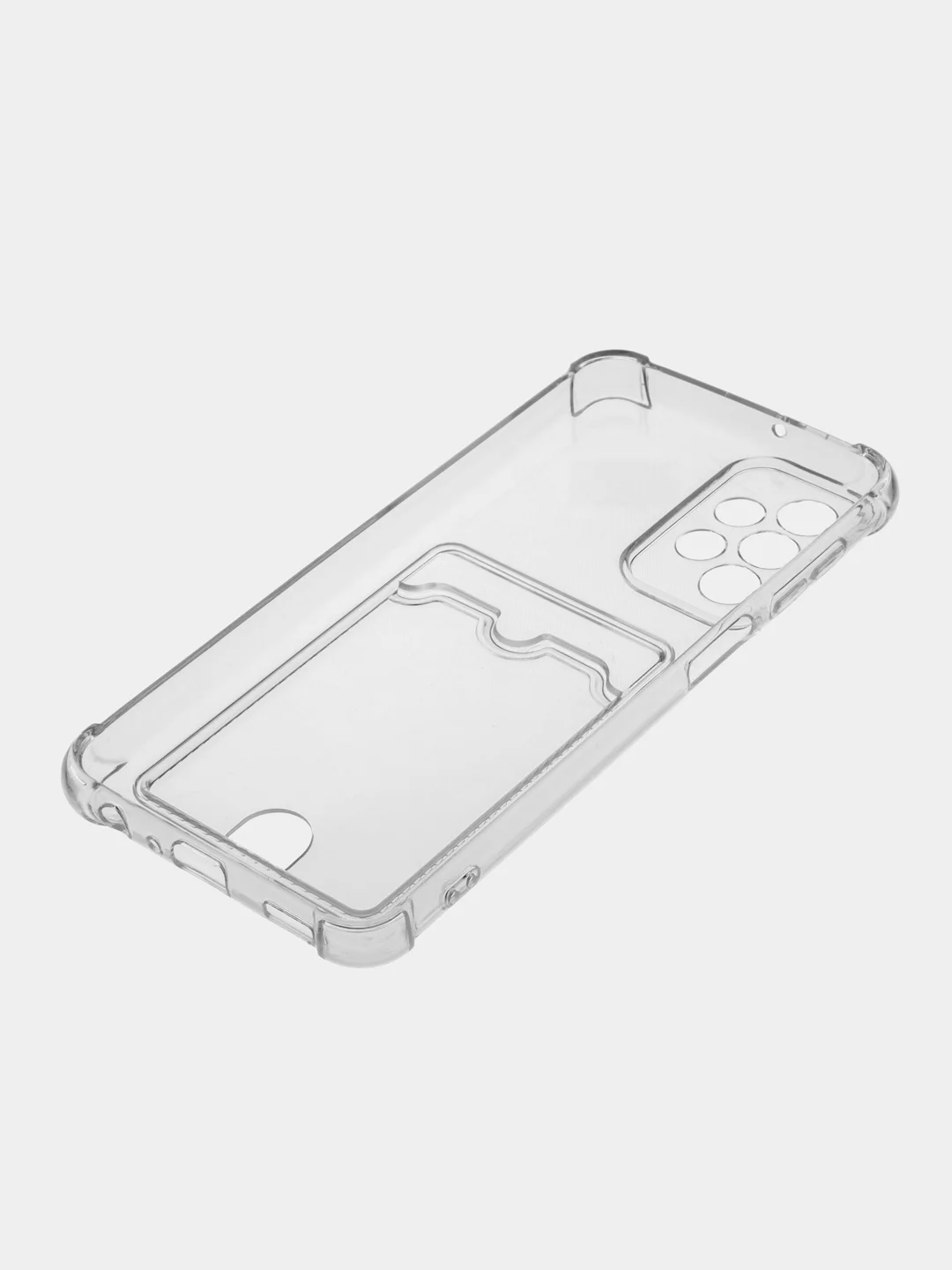 Противоударный прозрачный чехол на Samsung A04, A04E, A04S, A13 4G, A23, с карманом для карт