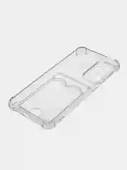 Противоударный прозрачный чехол на Samsung A04, A04E, A04S, A13 4G, A23, с карманом для карт