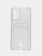 Противоударный прозрачный чехол на Samsung A04, A04E, A04S, A13 4G, A23, с карманом для карт