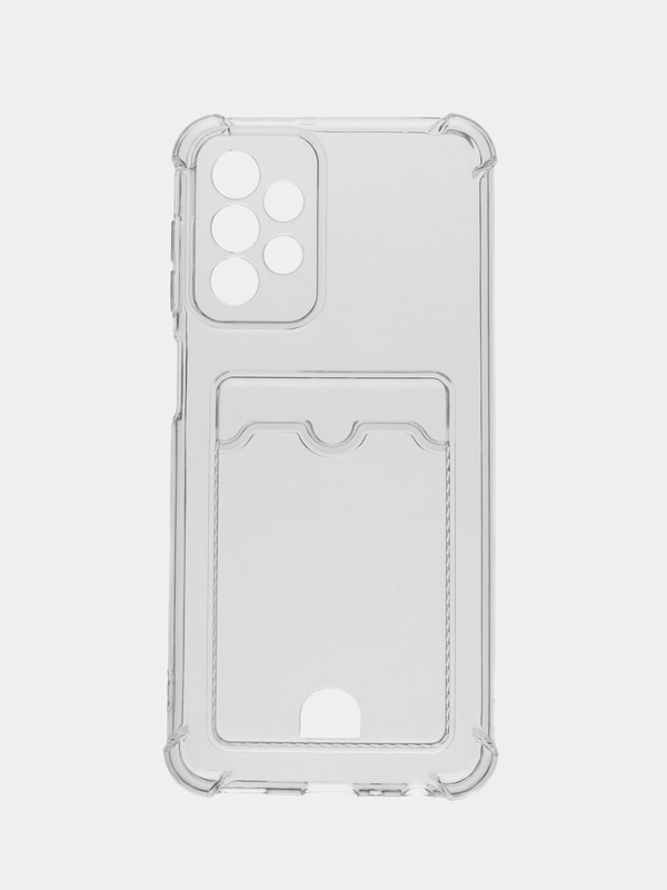 Противоударный прозрачный чехол на Samsung A04, A04E, A04S, A13 4G, A23, с карманом для карт