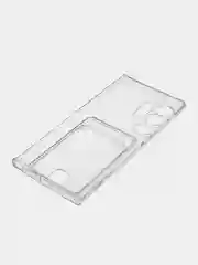 Чехол с карманом для карт на Samsung S23, S23 Ultra, S23 Plus, ударопрочный, прозрачный