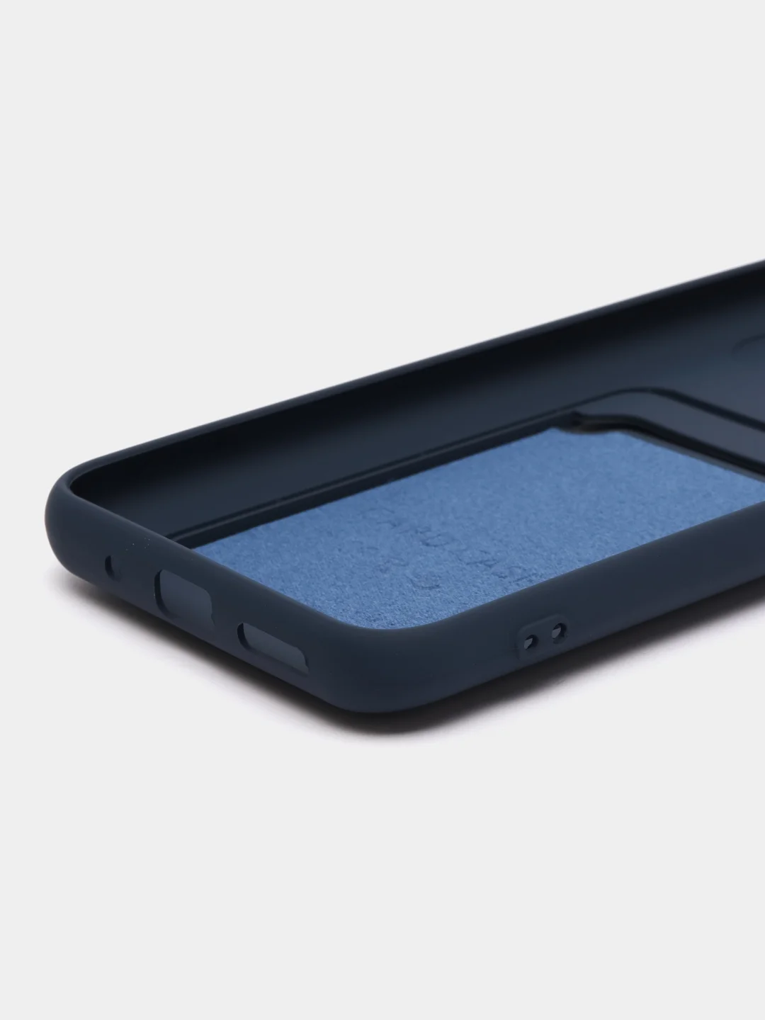 Синий меланж чехол для Xiaomi Redmi 10C / Poco C40, Сяоми Редми 10С силиконовый, с карманом для карты