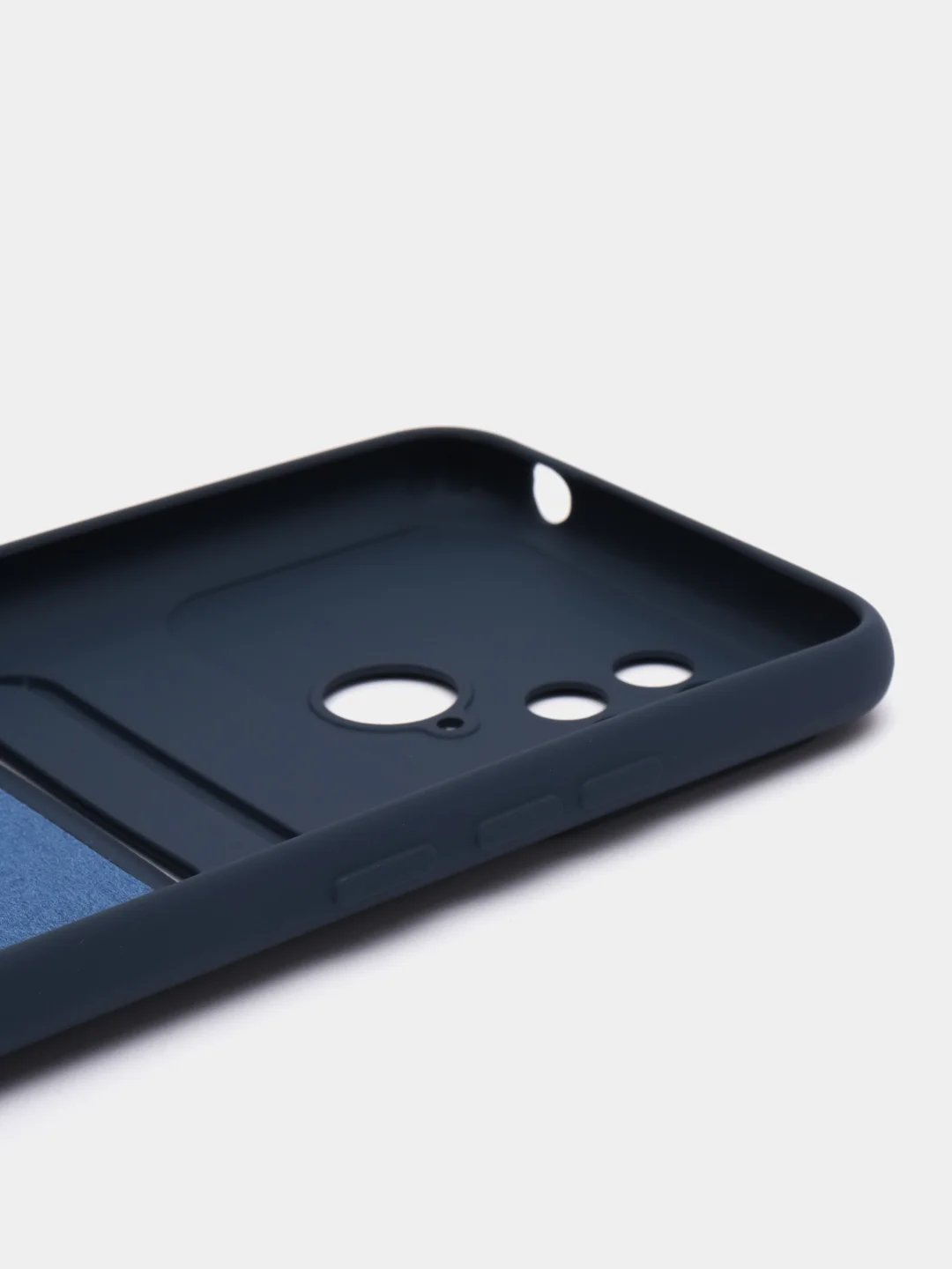 Синий меланж чехол для Xiaomi Redmi 10C / Poco C40, Сяоми Редми 10С силиконовый, с карманом для карты