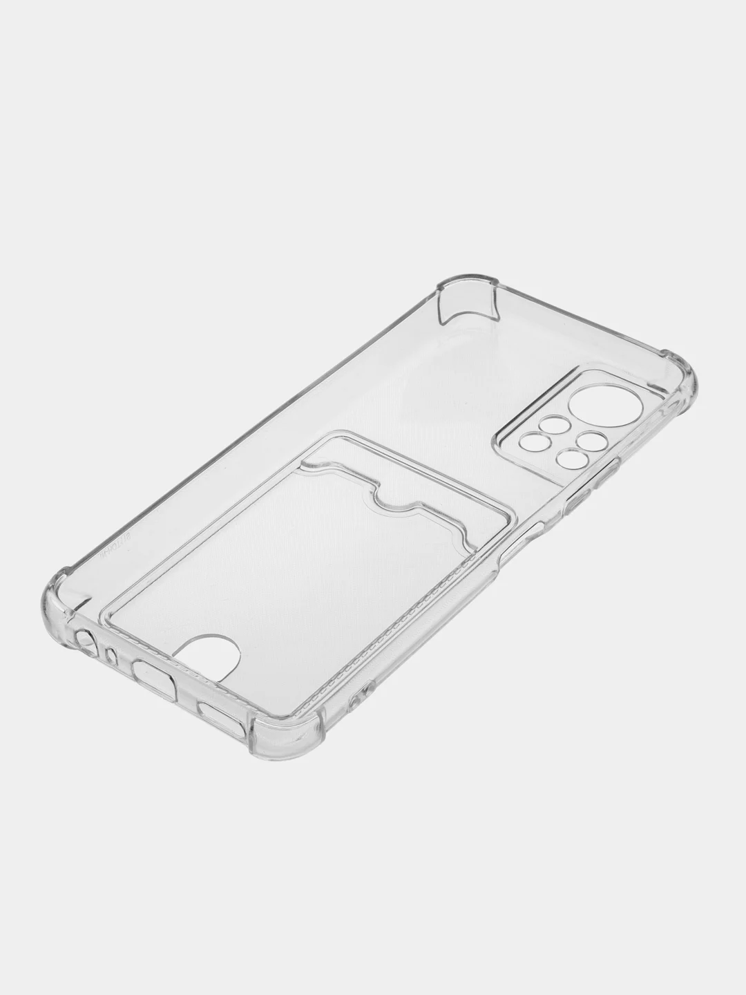 Противоударный прозрачный чехол на INFINIX HOT 11S NFC, HOT 20i, с карманом для карт