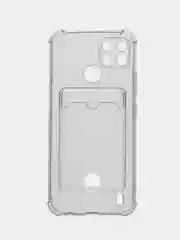 Противоударный прозрачный чехол на Realme 10, C21Y, C25Y, C30, с карманом для карт