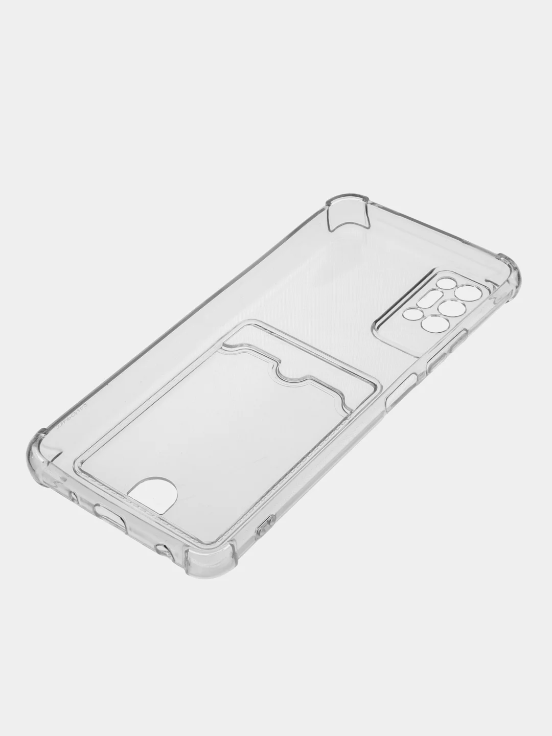 Противоударный прозрачный чехол на Tecno Pova 2, Pova 4 Pro, Spark 7 с карманом для карт