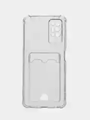 Противоударный прозрачный чехол на Tecno Pova 2, Pova 4 Pro, Spark 7 с карманом для карт