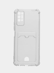 Противоударный прозрачный чехол на Tecno Pova 2, Pova 4 Pro, Spark 7 с карманом для карт