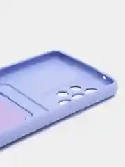 Сиреневый чехол Samsung Galaxy A53, Самсунг Галакси А53 5G, силиконовый, с карманом для карты