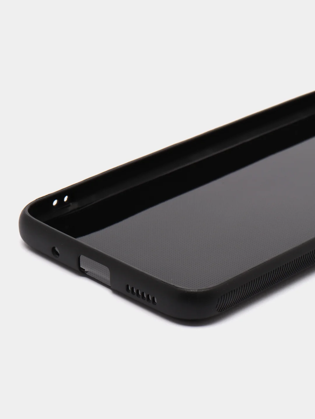 Черный чехол для Xiaomi Redmi 12C / Сяоми Редми 12С, силиконовый, под карбон