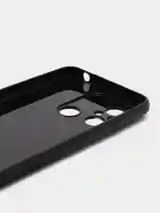 Черный чехол для Xiaomi Redmi 12C / Сяоми Редми 12С, силиконовый, под карбон