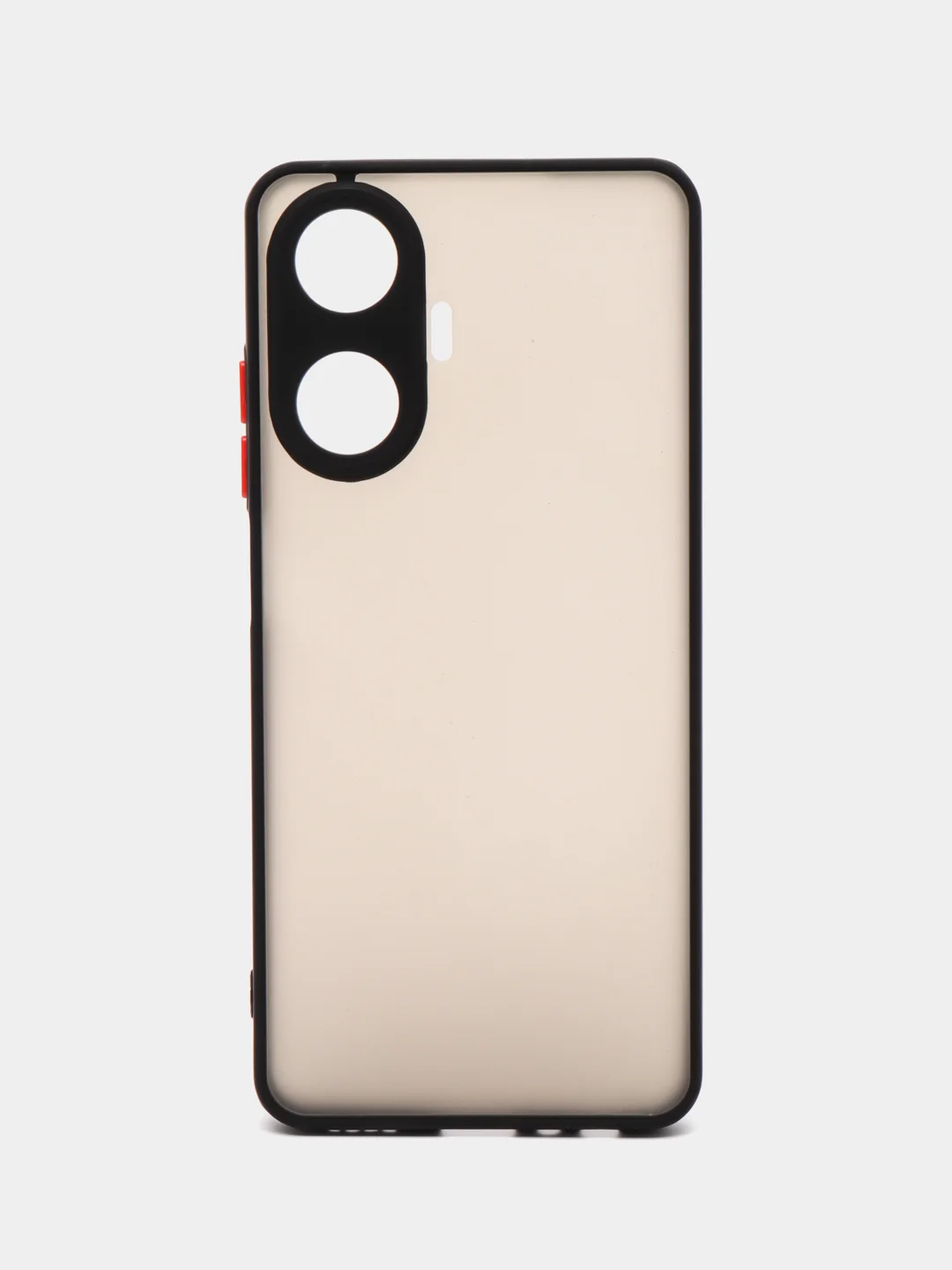 Черный чехол Realme C55 / Реалми С55, пластиковый, матовый, с цветными кнопками