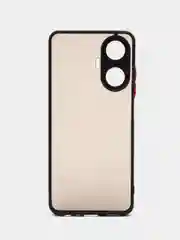 Черный чехол Realme C55 / Реалми С55, пластиковый, матовый, с цветными кнопками