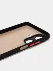 Черный чехол Realme C55 / Реалми С55, пластиковый, матовый, с цветными кнопками