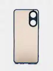 Синий чехол Realme C55 / Реалми С55, пластиковый, матовый, с цветными кнопками