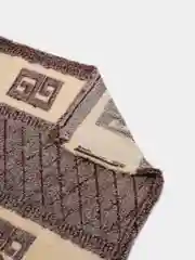 Бежевый меланж плед - покрывало, флис-бамбук 180/200
