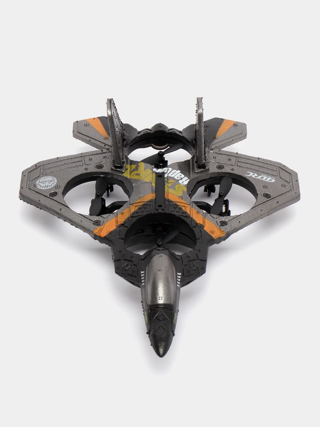 Самолет-квадрокоптер на радиоуправлении 4DRC STNRL Raptor 4D-V17 Gray (2 аккумулятора)