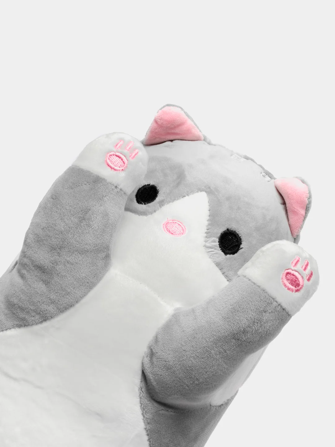 Серый мягкая игрушка Кот батон 50/70/90/110 см, кот подушка антистресс/котик/кот сосиска 90 см